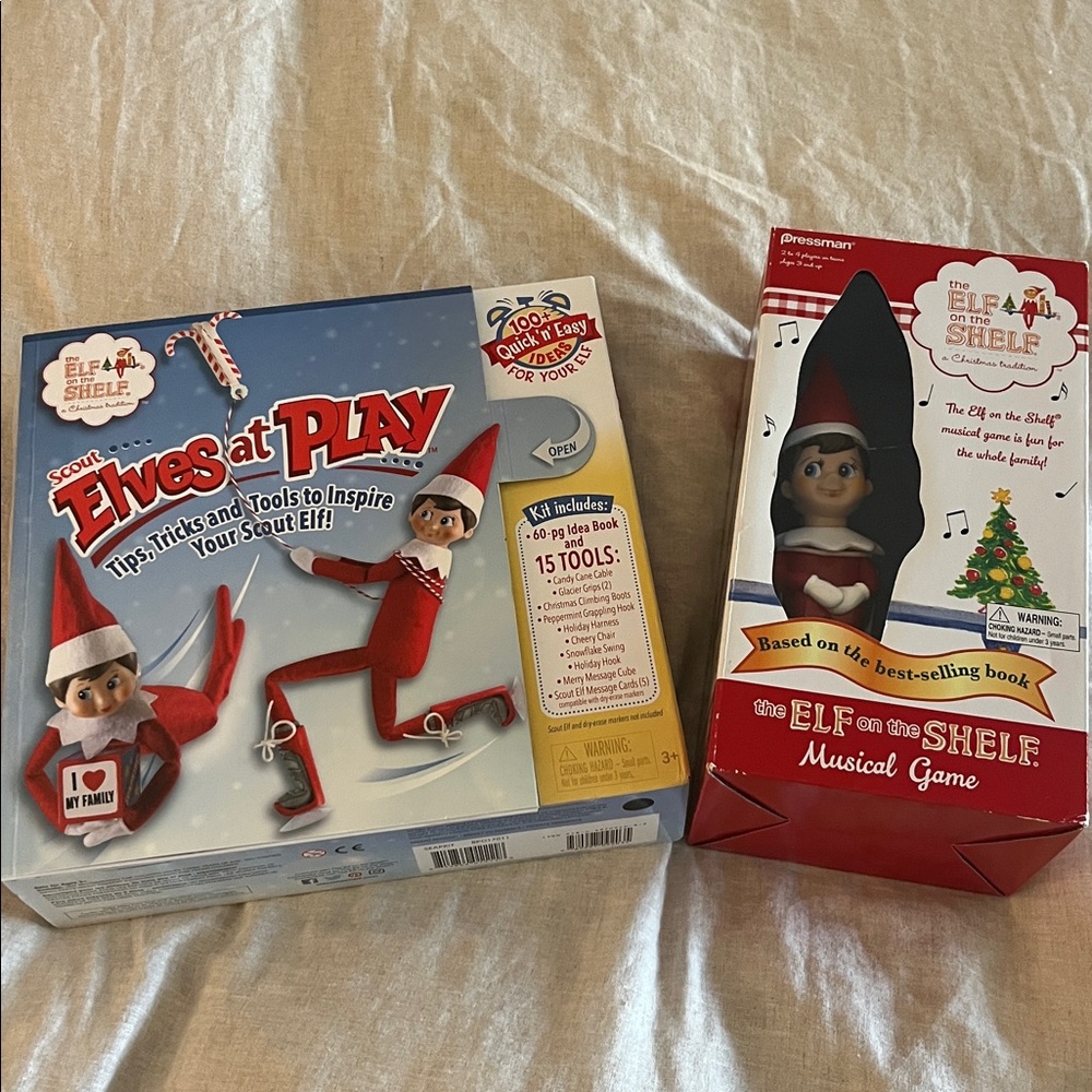 COMBO- ELF: Scout Elves at Play Set & Elf on the Shelf Musical Game